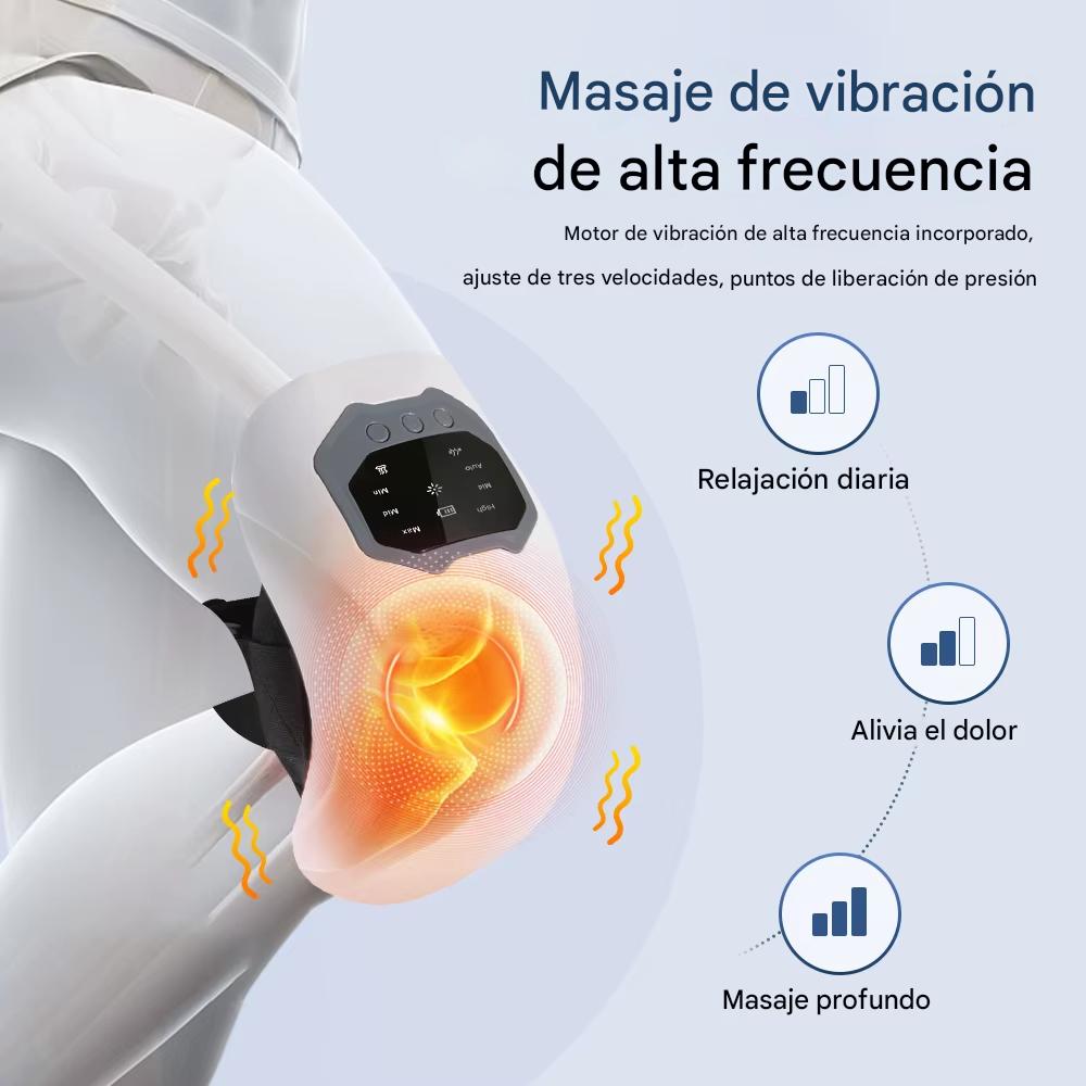 Masajeador eléctrico de rodilla con terapia de calor y vibración - Recupera el movimiento y alivia el dolor con una sensación de descanso real🔥MEGA OFERTA SOLO HOY 50%DCTO