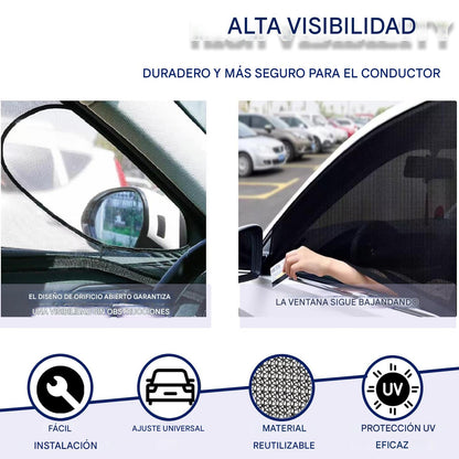 Malla universal protectora de mosquitos y rayos UV para ventana  — protege a tu familia en cada trayecto 🎁OFERTA UNICA PACK X6 UNIDADES CON 40%DCTO